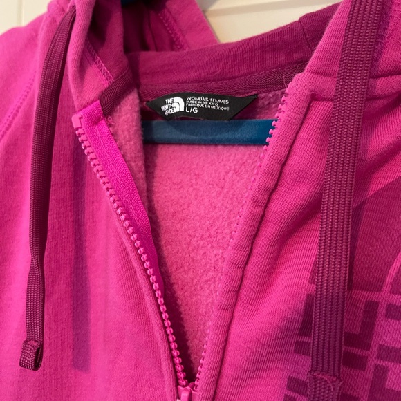 The North Face Fuchsia Full-Zip Hoodie - Picture 3 of 3